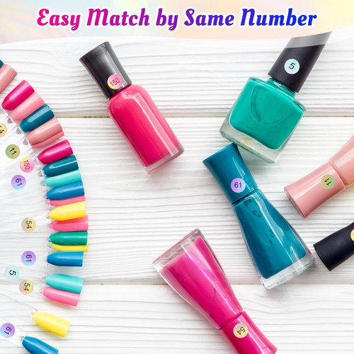 Simarro 12 Sheets Number Stickers (1-400), Self-Adhesive Waterproof Round Stickers for Organizing Nail Polish Bottle, Nail Sample Stick, Lipstick
