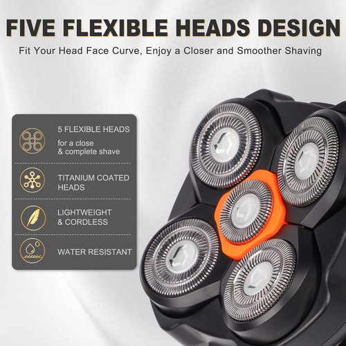 Shaver Replacement Heads Compatible with Microtouch Titanium Head Shaver, for Bald Men Electric Shaver Replacement Heads,2 Pack