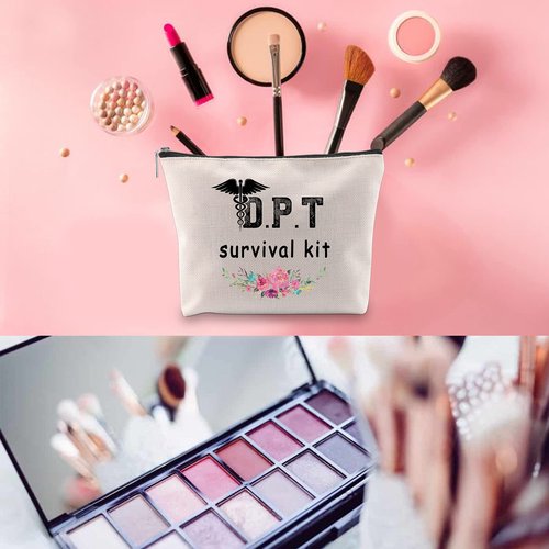 WCGXKO DPT Survival Kit Doctor of Physical Therapy Gifts Zipper Pouch Makeup Bag DPT Graduate Gift (DPT Survival)
