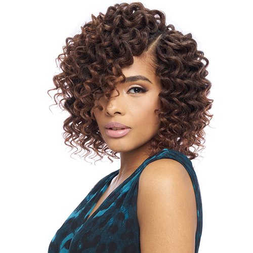 MULTI PACK DEALS! Harlem125 Synthetic Hair Braids Kima Braid Ripple Deep 8" (4-PACK, T1B/BG)