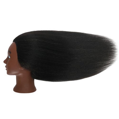 LECIPO 30 Inch100% Real Human Hair Mannequin Head with Stand Manikin Cosmetology Doll Training Head for Hairdresser Practice Braiding Styling Curling Cutting Display