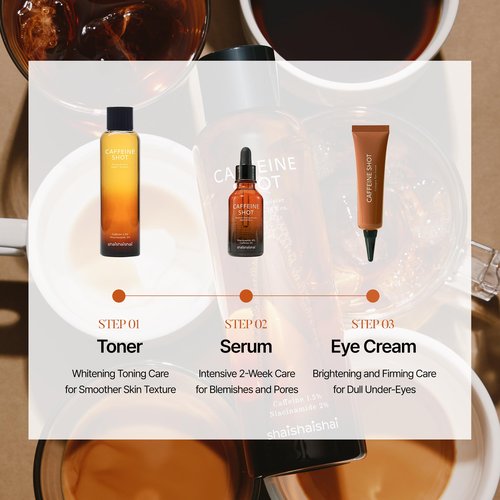 shaishaishai CAFFEINE SHOT Blemish Toning Serum, 10% Niacinamide & 5% Caffeine for Hyperpigmentation, Even Skin Tone, Reduced Pore Size and Puffiness, Pigmentation Care, Korean Skin Care, 1.01 Fl Oz