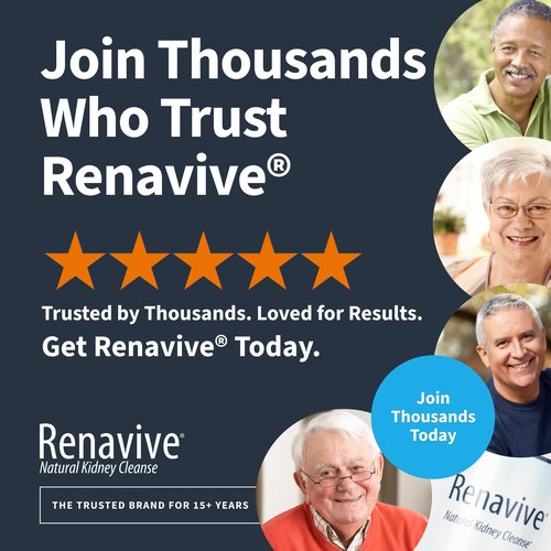 Renavive Kidney Cleanse - Premium Kidney Support Supplement with Chanca Piedra Stone Breaker - Supports Natural Cleansing & Urinary Tract Health - 60 Capsules