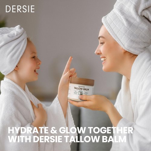 Tallow Sunscreen & Tallow Balm Set: 100% Grass-Fed Beef Tallow Sunscreen Balm with Zinc Oxide + Whipped Tallow Moisturizer – Daily Sun Protection & Deep Hydration for Sensitive Skin, Face & Body