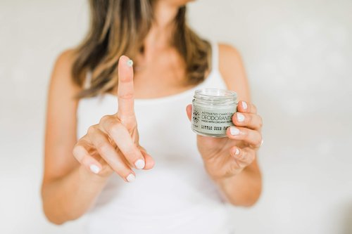 Little Seed Farm All Natural Deodorant Cream, Aluminum Free Deodorant for Women or Men, 2.4 Ounce - Activated Charcoal + Applicators Bundle