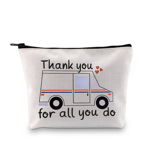 GJTIM Mail Carrier Gift Bag - Thank You For All You Do - Makeup Bag Appreciation Gift for Postal Worker