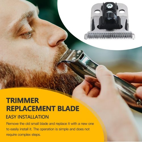 JRSHOME Trimmer Replacement T Blade Set Ceramic Blade Carbon Steel Blade Set for D8 SlimLine Pro Li Andis Hair Clipper Trimmer, #32105 D7#32655 D8#32400 (Silver)