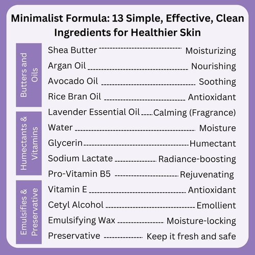 RaGaNaturals Lavender Shea Butter Hand and Body Lotion, 8 Fl Oz - Moisturizing, Plant-Based, Vegan, with Argan, Avocado Oil & Vitamin E