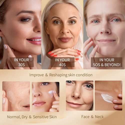 ULTIBELA Tighten and Lift Neck Cream, Deep Hydration Neck Firming Cream with Retinol, Collagen & Honey Anti-Aging & Wrinkle Moisturizer for Face, Neck & Décolleté Women & Men 1.7 Fl Oz