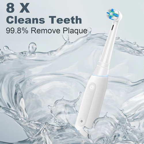 10 Pcs IO Replacement Heads Compatible with Oral B IO 2/3/4/5/6/7/8/9/10/Deep Clean Series Electric Toothbrushes, Medium Softness Brush Heads Compatible with Oral B iO (Black/White)
