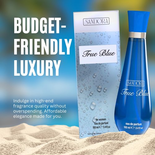 True Blue Woman Eau De Parfum Spray for Women – 100mL Affordable Long Lasting Perfume with Fresh Aquatic Fragrance & Floral Fresh Citrus Scent, Made with Premium Oils for Day & Night Use