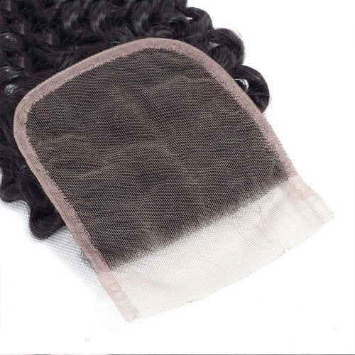 Deep Wave 4x4 Lace Closure Pre Plucked Transparent Brazilian Human Hair Closure With Baby Hair Top Swiss Lace Closure Free Part Natural Black 16inch