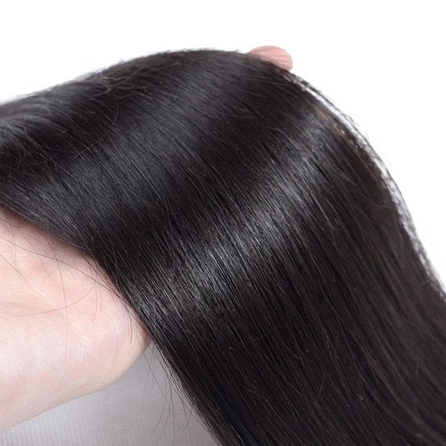 FEHOKA 4x4 Human Hair Lace Closure 16 Inch Body Wave 4x4 Human Hair Closure Can be Curly and Dyed Middle Part 100% Human Hair Closure With Baby Hair (16 Inch, 4x4 Black)