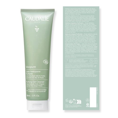 Caudalie Vinopure Salicylic Acid Cleanser, Pore Purifying Gel Cleanser - 150 mL