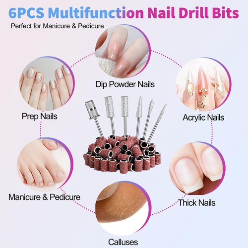 Advanced Electric Nail Drill 45000RPM, Professional Cordless Nail Drill Kit, Rechargeable Nail File Electric for Acrylic Nails – Portable Nail Grinder for Salon & Home Use
