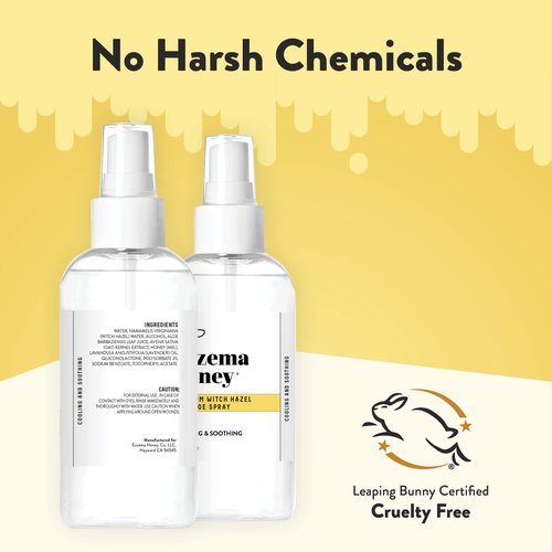 ECZEMA HONEY Premium Witch Hazel & Aloe Spray & Oatmeal Body Lotion - Natural Dry Skin Repair - For Senstive Skin