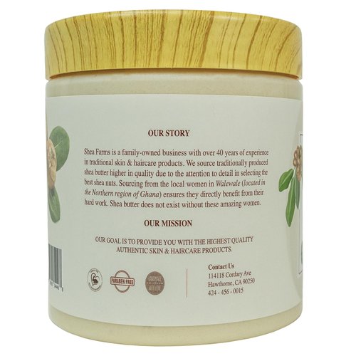 Shea Farms Natural Body Butter Shea Body Moisturizer with Natural Essential Oils to Deeply Nourish, Protect, and Rejuvenate dry Skin - Tea Tree and Lavender 14 oz