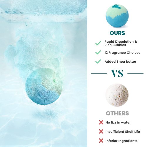 ZenBombs Bath Bombs for Women, 24pcs Handmade Natural Bath Bomb, Stocking Stuffers, Bath Bomb with Shea Butter, Mothers Day Presents for Mom, Amazing Present for Her, Wife, Girlfriend, Mother(2 Sets)