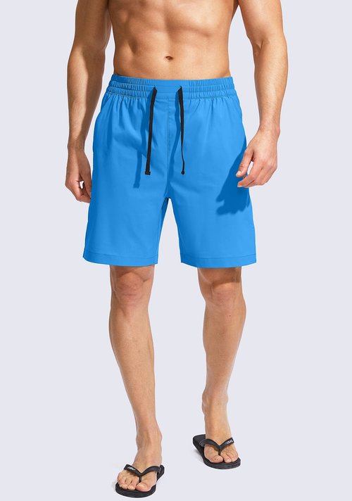 G Gradual Men's Swim Trunks Quick Dry Bathing Suit Beach Board Shorts for Men with Zipper Pockets and Mesh Lining(Blue,S)