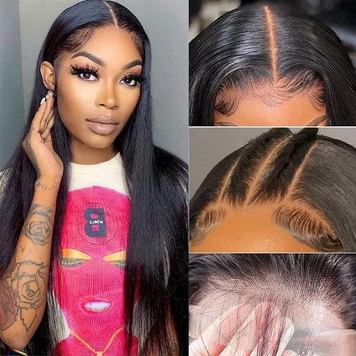 HD Brazilian Virgin Hair - 4x4 Straight Lace Closure, 18 Inch, Free Part, Pre Plucked with Baby Hair