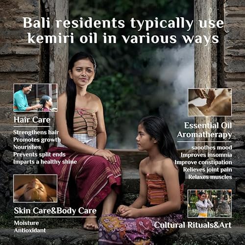 Kemiri Oil - Strengthening and Nourishing Hair Treatment, Split End Care, Plant-Based Comfort for Scalp, 2 Bottles