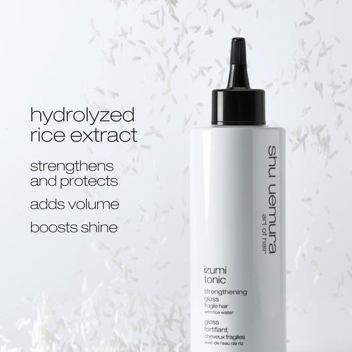 shu uemura art of hair Izumi Tonic Strengthening Gloss - Reduces Breakage and Adds Shine, Nourishes with Japanese Rice Water, 2.5 Fl Oz