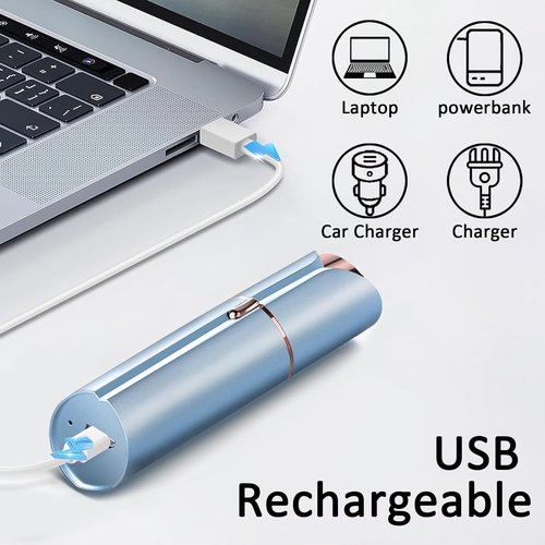 Facial Hair Removal for Women, Face Razors for Women's Electric, Rechargeable Women Mustache Remover with 3 Replacement Heads