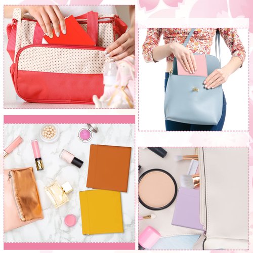 BBTO 15 Pcs Lambskin Small Makeup Bag Waterproof Leather Pocket Cosmetic Bag No Zipper Self Closing Small Cosmetic Bag Cosmetic Pouch Travel Storage for Women Cosmetics Headphones Jewelry