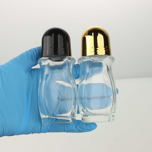 COSIDEA 5 PCS Empty 50ml 1.67oz clear glass deodorant roller ball container Body oil roll on bottles travel containers