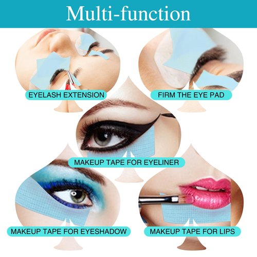 LZM Gel Lash Tape Eyelash Extensions- Eyelash Tape Silicone Gel Eyelash Extension Tape for Sensitive Skin Pain-Free Removal Breathable Lash Extensions Tape (1 Roll-1in × 4yd,Blue)