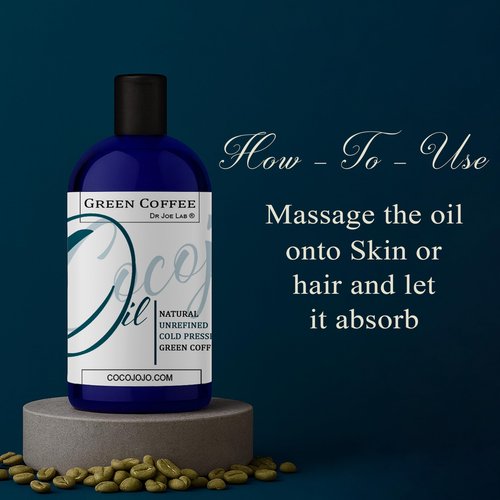 Dr Joe Lab Green Coffee Bean Oil - Pure, Unrefined, Cold Pressed, Non-GMO Carrier Oil for Skin, Hair, Nails, Body, Face & More - 4 oz - Natural Antioxidant