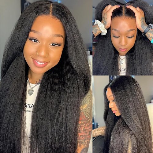 20 inch Kinky Straight Bundles Yaki Straight Human Hair Bundles 100% Unprocessed Brazilian Virgin Hair Kinky Straight Human Hair For Black Women