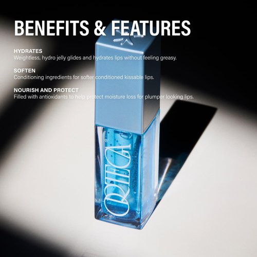 Ortega Beauty Blu Nectar Lip Oil By Etienne Ortega- Infused With Blue Agave, Vitamin E and Jojoba Oil for Soft, Shiny, Moist Lips. Non-Sticky Formula