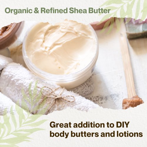uh*Roh*Muh USDA Certified 16 fl oz Organic Shea Butter from the France | Refined, Nourishing Body Butter for Smooth and Healthy Skin | (Net Wt. 0.45 kg / 1 lb)