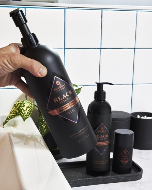 Jack Black Black Reserve Body Collection Set for Men – Multi-Purpose Mens Body Wash, Pit Boss Men's Deodorant, Body Lotion, Grooming Kit
