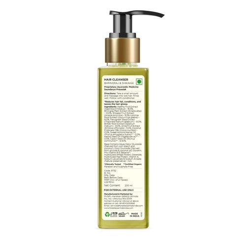 Forest Essentials Hair Cleanser, Bhringraj and Shikakai, 200ml