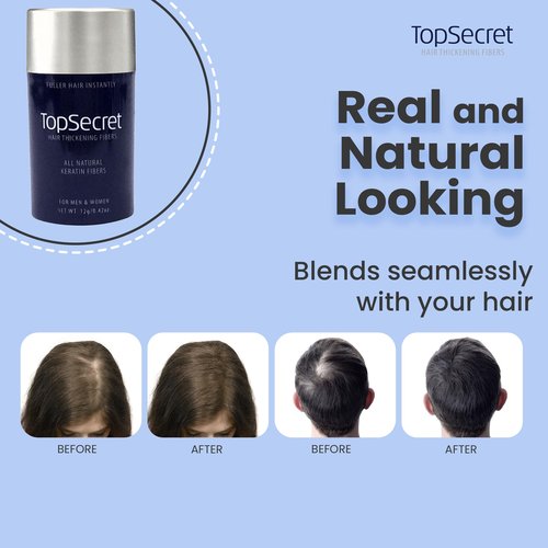 Top Secret Hair Thickening Building Fibers Refills - Undetectable & Natural Hair Filler - for Men & Women - Instantly Fill In Fine Thinning Hair - Weather & Sweat Resistant (Auburn, Large)
