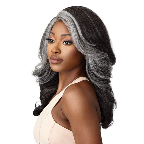 Outre Soft & Natural Synthetic Lace Front Wig - NEESHA 209 (1B Off Black)