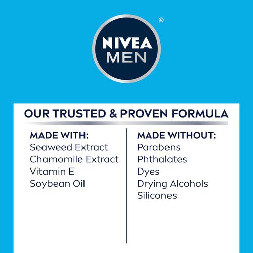 NIVEA MEN Sensitive Cooling Post Shave Balm with Vitamin E, Chamomile and Seaweed Extracts, 3 Pack of 3.3 Fl Oz Bottles