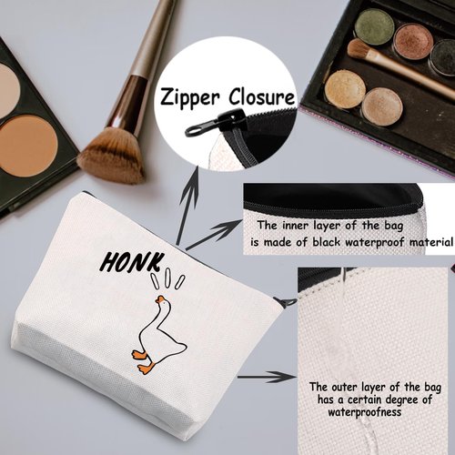 TSOTMO Goose Game Merch Honk Zipper Pouch for Bird Animal Lovers Honk Gift for Goose Lover (HONK)