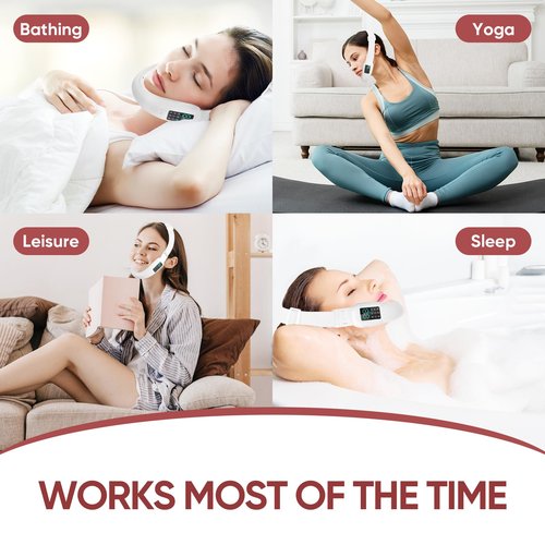 Ceymodir Intelligent Electric Double Chin and V-Shaped Face Machine with 8 Modes & 15 Adjustable Intensities - Women's V-Face Machine