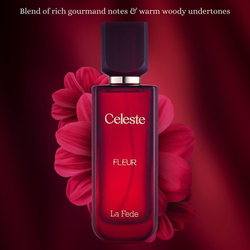 Celeste Fleur 100ml EDP La Fede by Khadlaj - Perfume for Women - Blackcurrant Violet and Cedar- Over Red Juicy Accords with Warm Woody Vanilla Scent