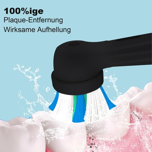 8 Pack Replacement Heads Compatible with Oral B IO 2/3/4/5/6/7/8/9/10/Deep Clean Series Electric Toothbrush, Brush Heads Refill Compatible with Oral B IO for Teeth and Gums Care (Black)