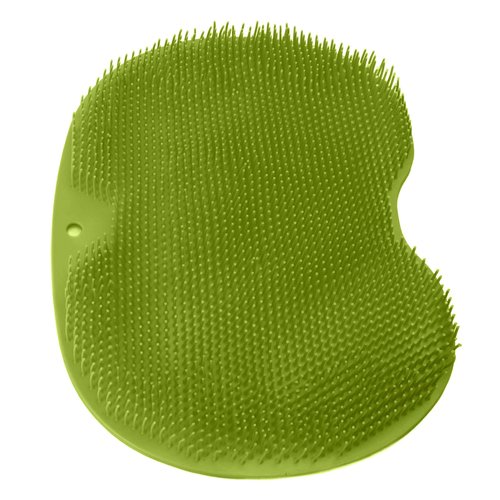 Bath Massage Pad, Shower Foot & Back Scrubber, Body Scrubber, Lazy Bath Massage Cushion Brush with Suction Cups, Bathroom Wash Foot Mat, Foot SPA, Exfoliating Dead Skin Foot Brush(Green)