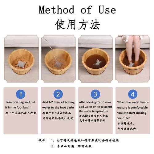 30 Bags Herb Foot Spa Soak, Chinese Herbal Foot Bath Packets for Foot Reflexology Boost Immunity Strengthen Lung Power, 12 Kinds of Herbs, 31 OZ 900g