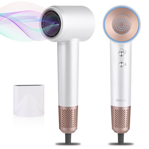 Hair Dryer|High Speed Hair Dryers |150000 RPM Professional Negative Ionic Hair Dryer for Fast Drying (White)