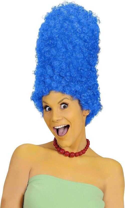 My Costume Wigs Cartoon Marg Simpson Blue Beehive, Dress UP, Halloween, Party One Size