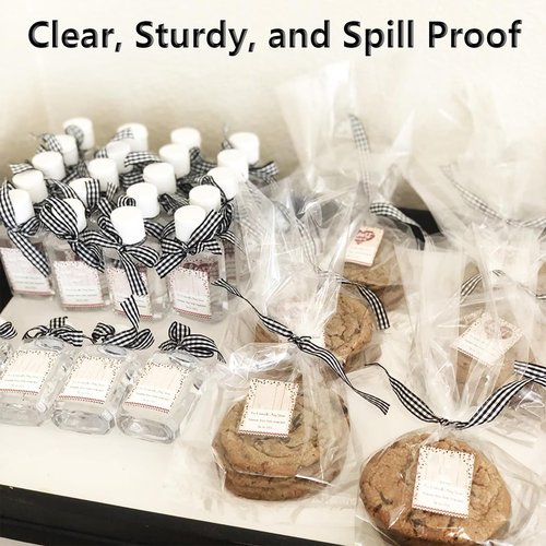 100PCS Plastic 1oz Travel Bottles, Mini Clear Travel Shampoo Bottles with Flip Cap, Small Empty Hand Sanitizer Bottle Refillable Cosmetic Containers, Portable 1oz Bottle for Body Lotion Soap Liquid
