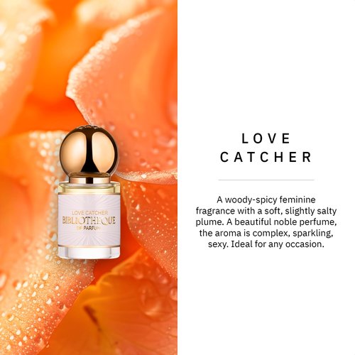 Bibliotheque de Parfum Love Catcher Eau de Parfum Spray - Fresh Citrus Perfume for Women - Long Lasting Fragrance with Notes of Magnolia, Tangerine, Pink Pepper, Bergamot & Musk - 0.54 Ounce