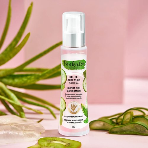 Penkaloe Gel de Aloe Vera Facial Con Niacinamida Colombia Perfect Skin | Aloe Vera Gel Face Care 4oz-120ml
